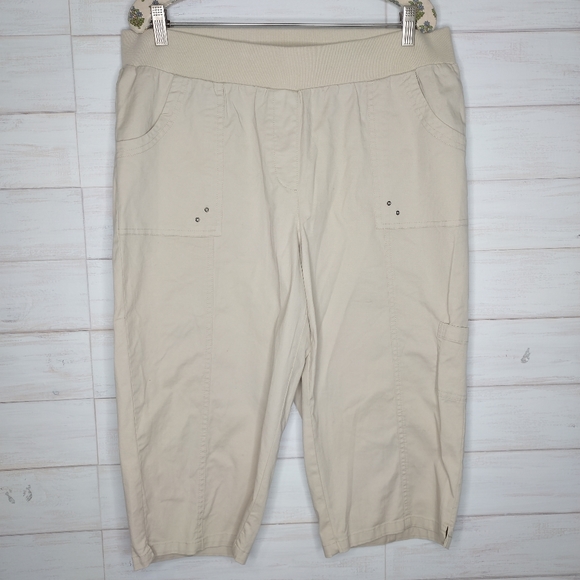 CJ BANKS MODERATELY CURVY CAPRI PANTS 16 AVERAGE - Picture 11 of 11